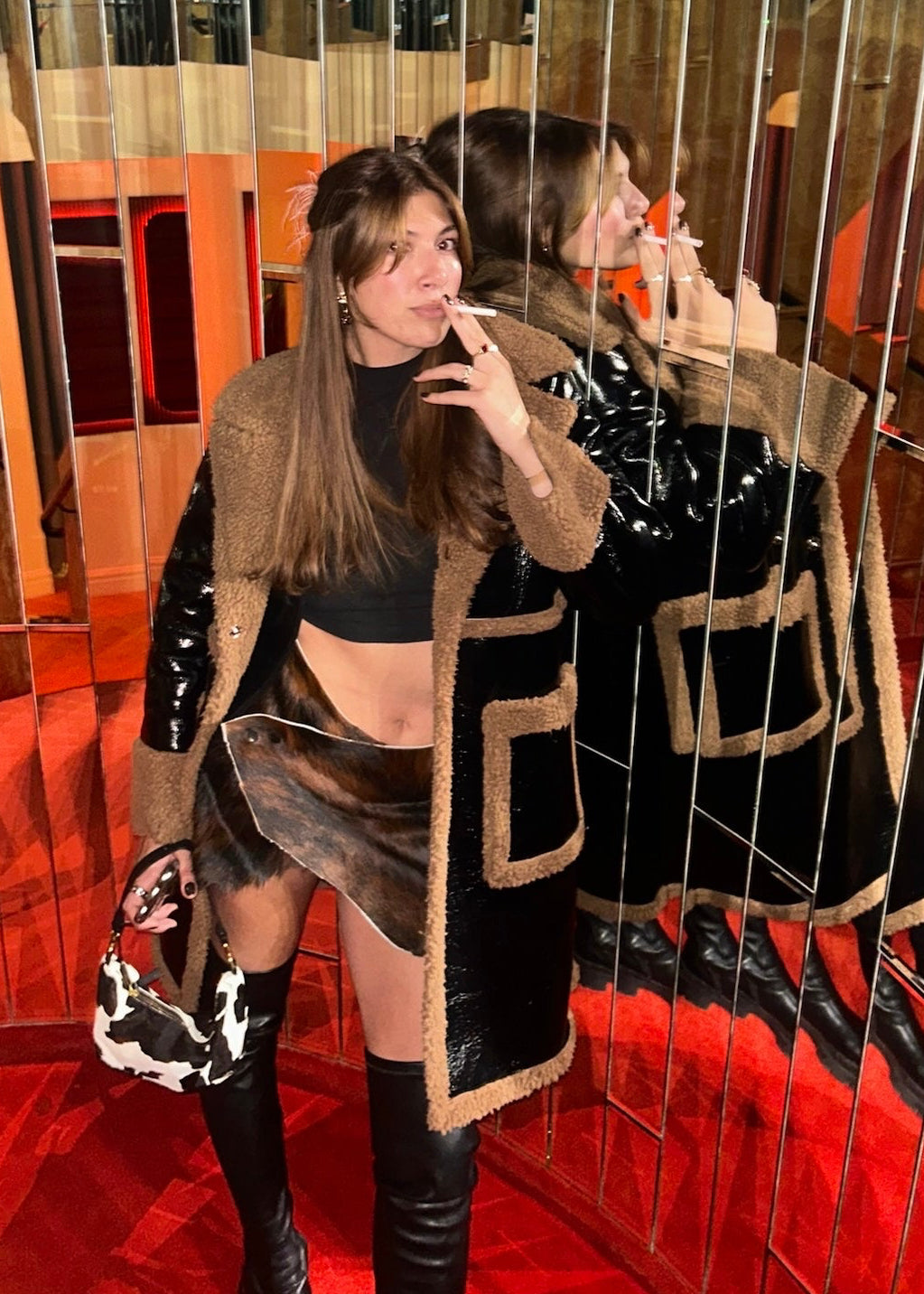 Italian Cowhide Wrap Skirt