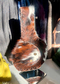 Asymmetrical Italian Cowhide Wristlet