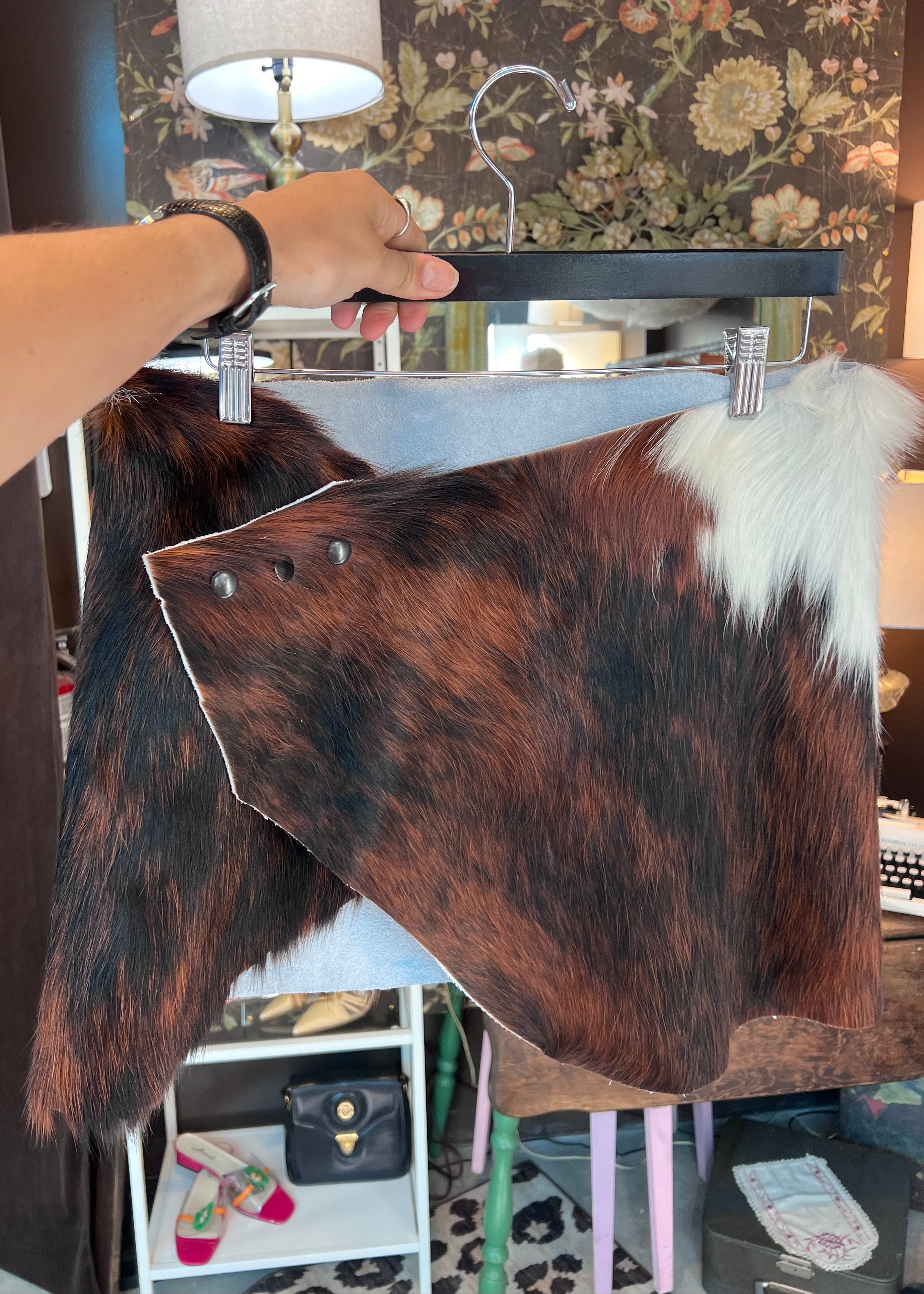 Italian Cowhide Wrap Skirt