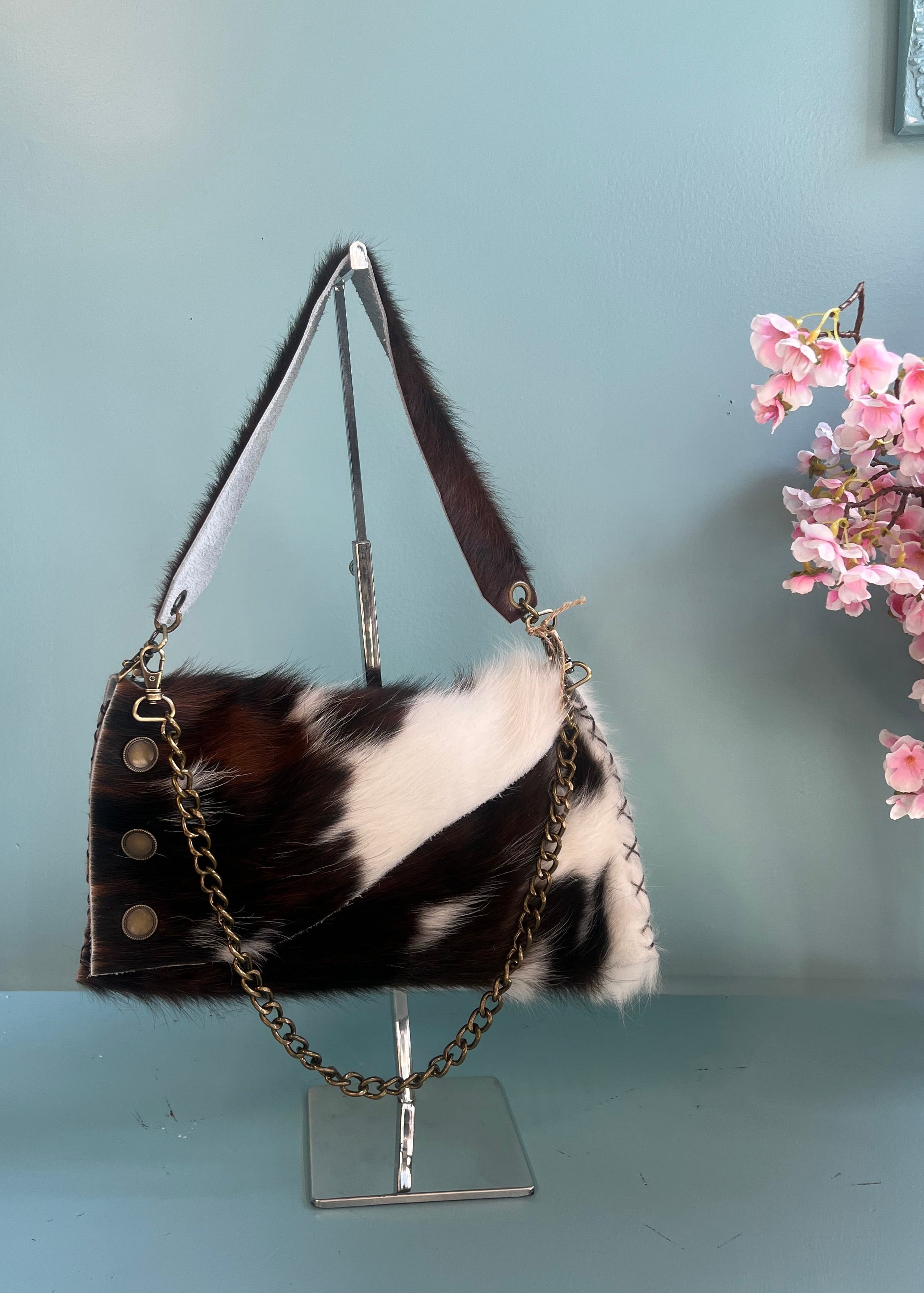 Italian Cowhide Asymmetrical Envelope Bag