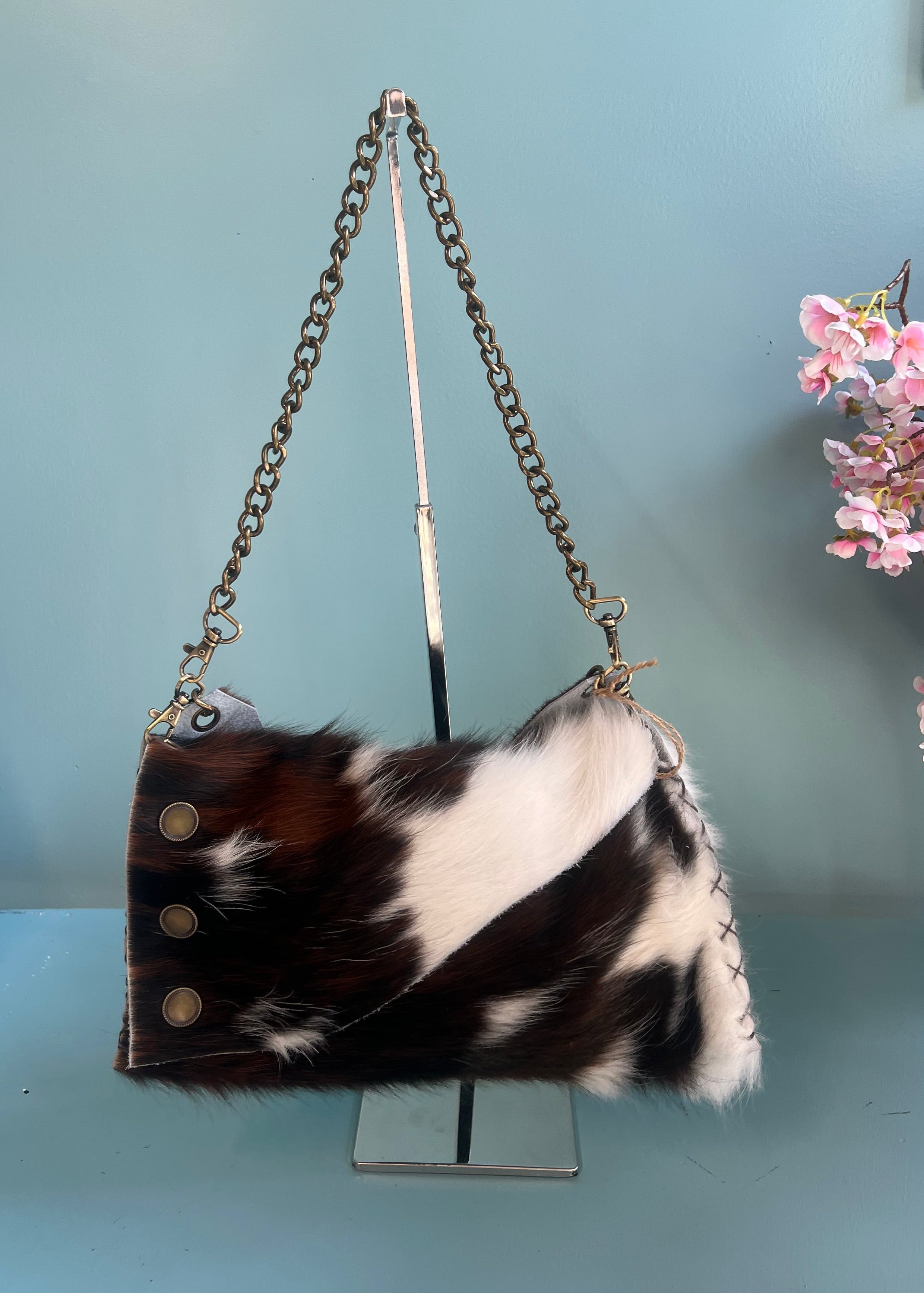 Italian Cowhide Asymmetrical Envelope Bag