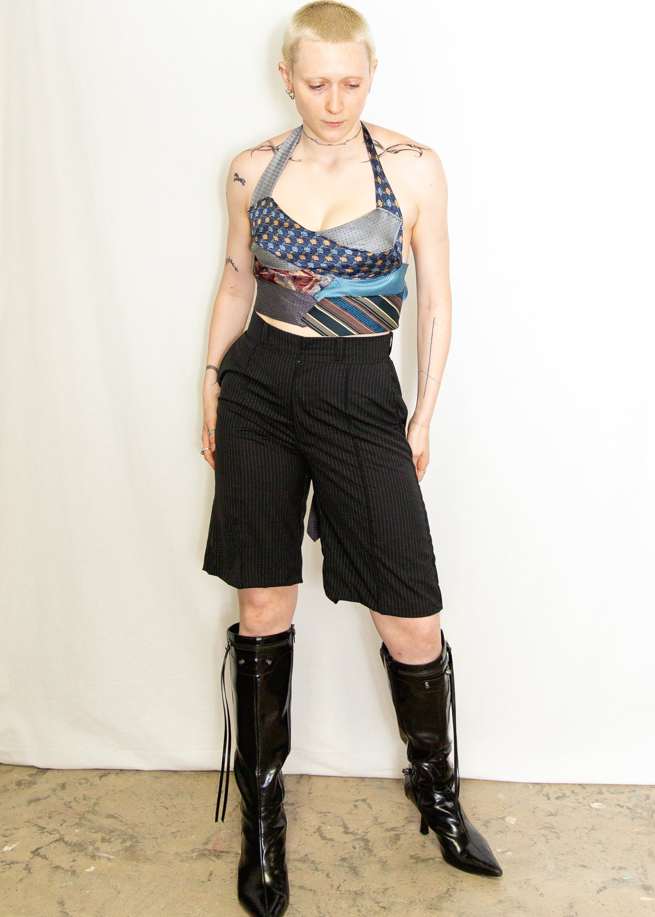 Pinstripe Bermuda Shorts