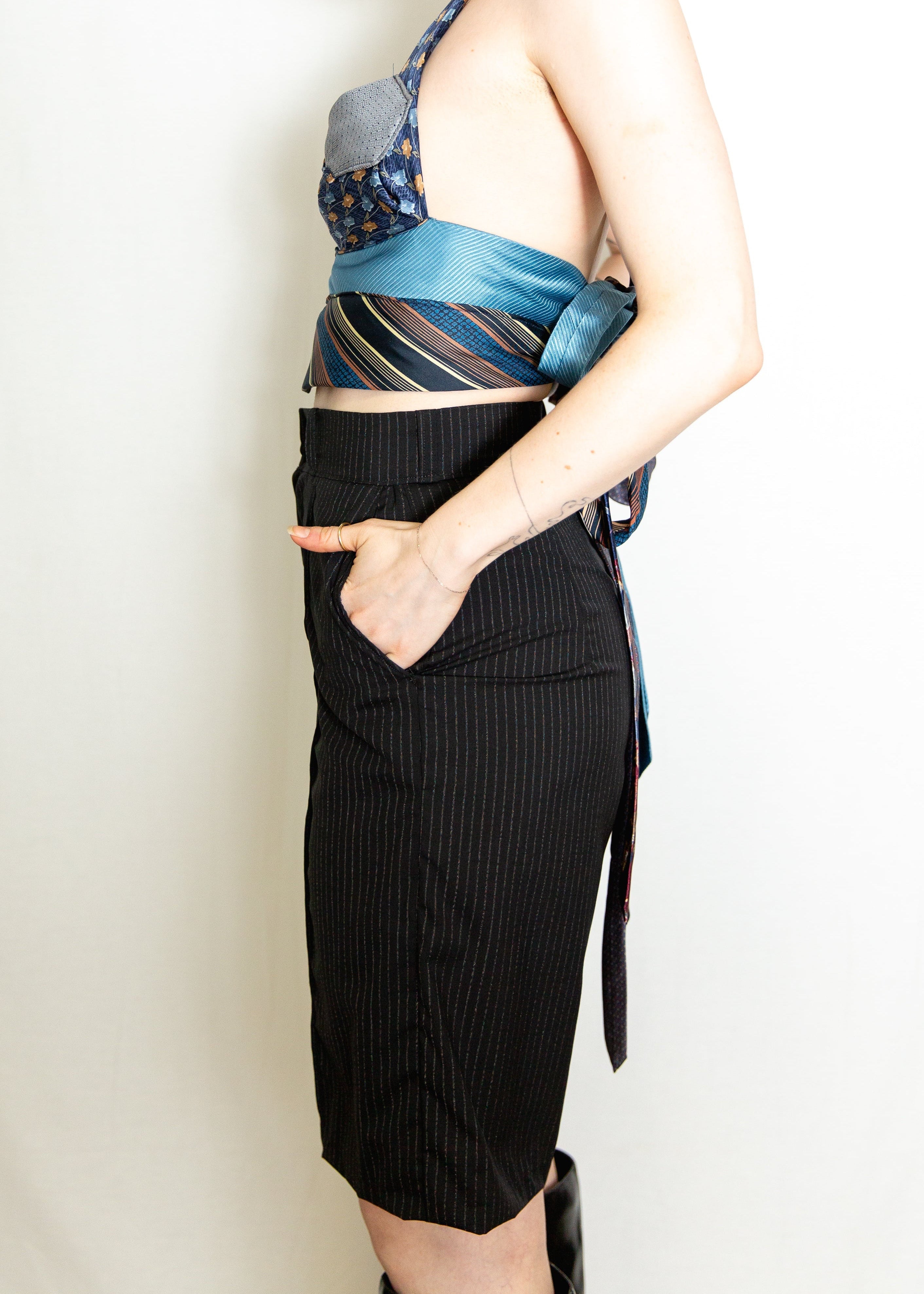 Pinstripe Bermuda Shorts